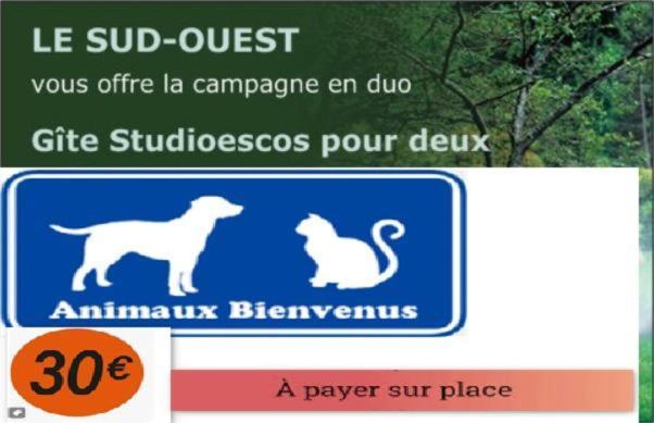 Gite Le Trefle Studioescos Exteriér fotografie